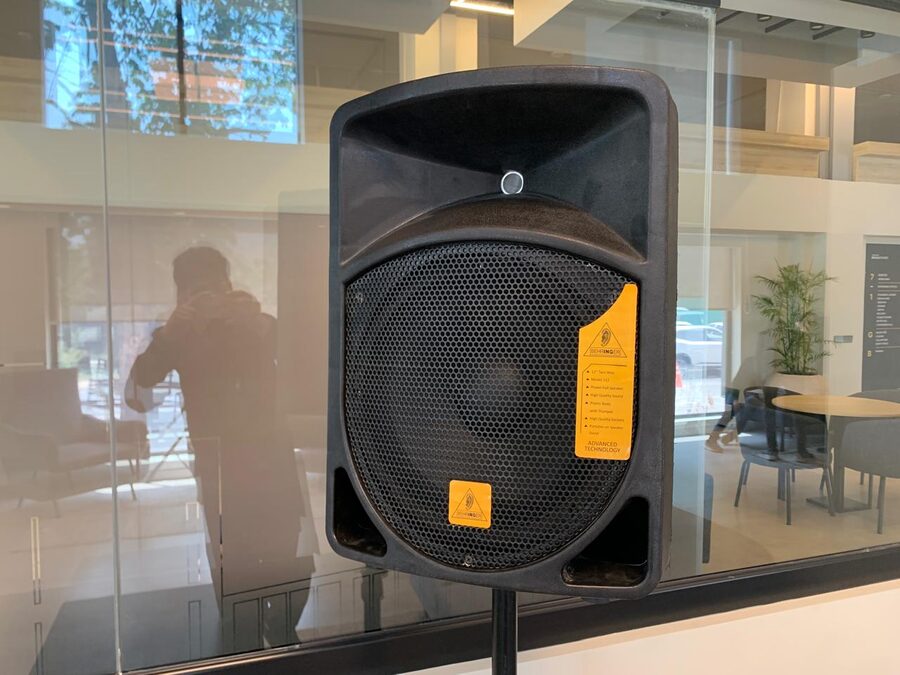 Behringer 12 inch active speaker installed at plaza Lahore